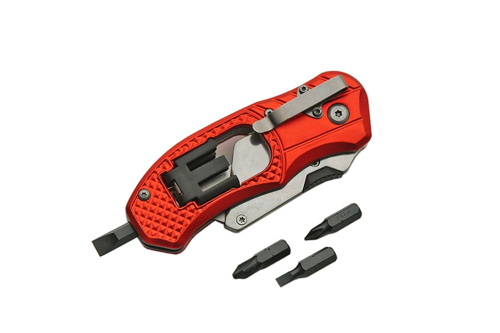 Button Lock Utility Razor Knife Box Cutter Screwdriver HVAC Sheetrock Multi Tool