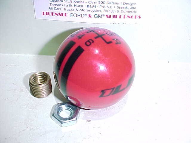 Camaro 1LE 6 speed Rally stripe Custom GM Licensed Shift Knob ( Red & Black )