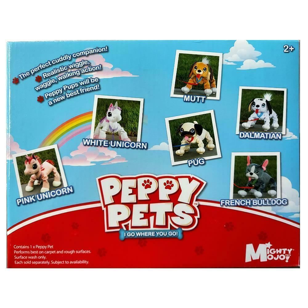 Peppy Pets Walking Unicorn White No Batteries Required Bouncing Pet Interactive