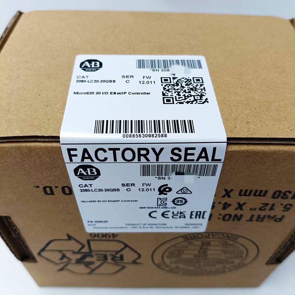 New Allen Bradley AB 2080-LC20-20QBB Micro800 SerC ENet/IP Controller 24VDC TX