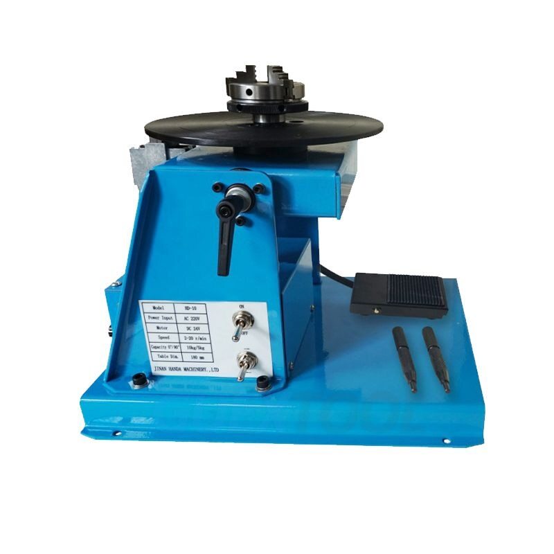 Welding Positioner Turntable Automatic Welding Shift Machine Lathe10KG+65 Chucks