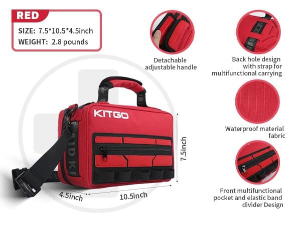 Large First Aid Kit，Molle System Detachable Multi-Purpose Kit for Home, Car, ...