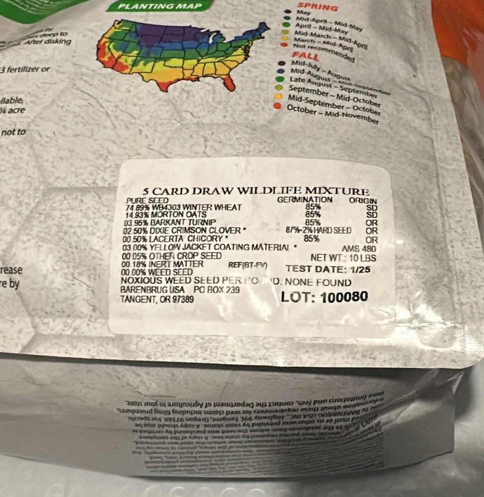 Evolved 5 Card Draw Food Plot Seed Mix – 10 lbs