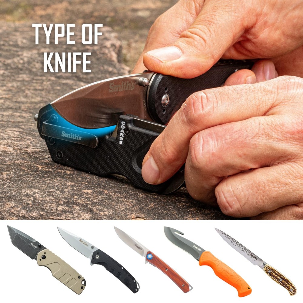 Smith’s 50979 Pocket Pal Tactical Knife Sharpener - Black - 2 Stage Sharpener...