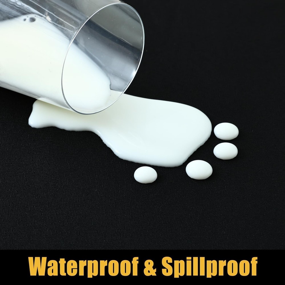 2 Pack Rectangle Picnic Table Cloth, Waterproof Elastic Fitted Tablecloths, W...