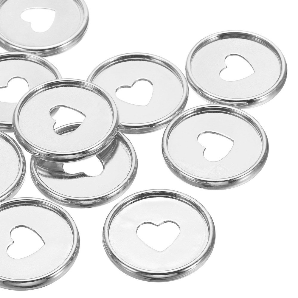 35mm Book Binding Discs 11pcs Discbound Expansion Discs Plating Heart, Silver