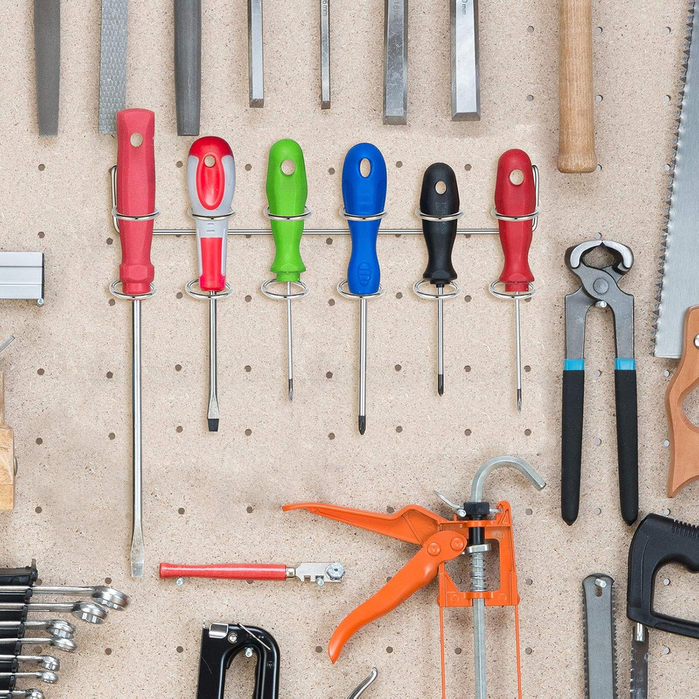 4 Pieces Pegboard Screwdriver Holders Peg Board Organizer Accessories Multi Ring