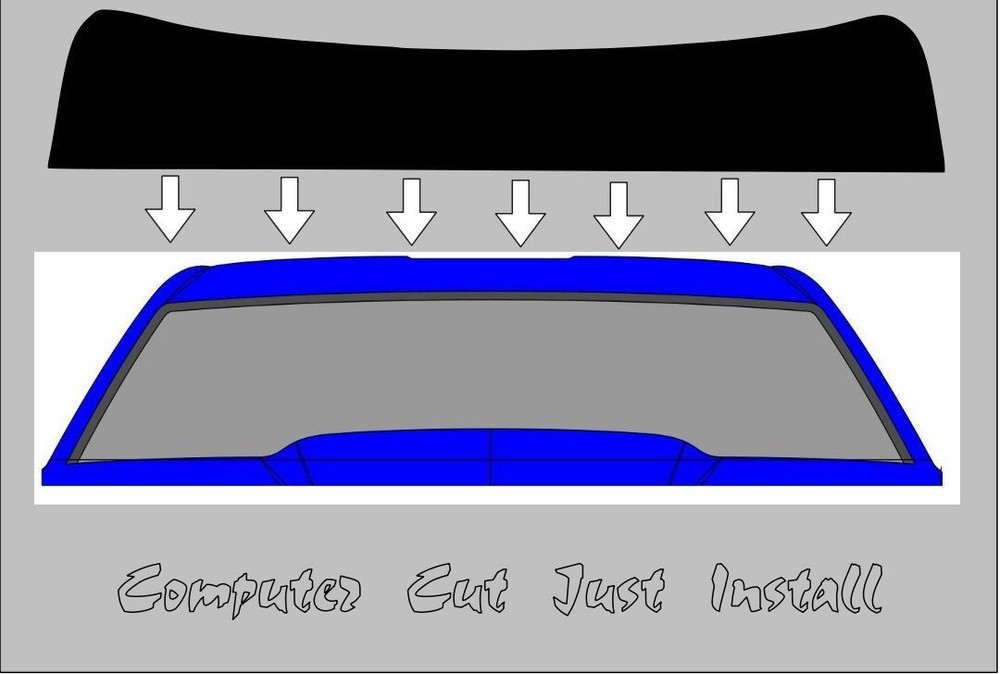 Fits 03-07 Mitsubishi Lancer Precut Windshield Window Tint Brow Visor - 5%
