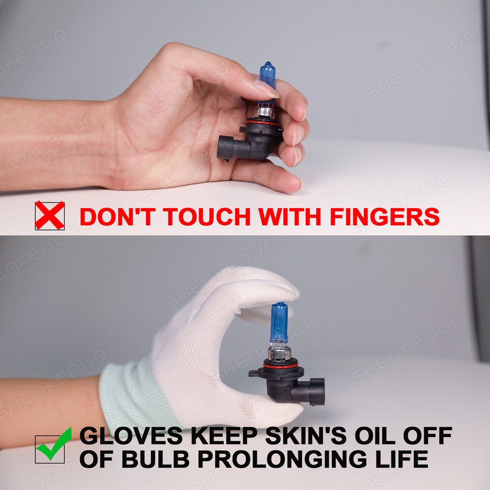 2x 9012/HIR2 Halogen 55W Low-Beam Headlight Bulbs Bright White Glass Replacement