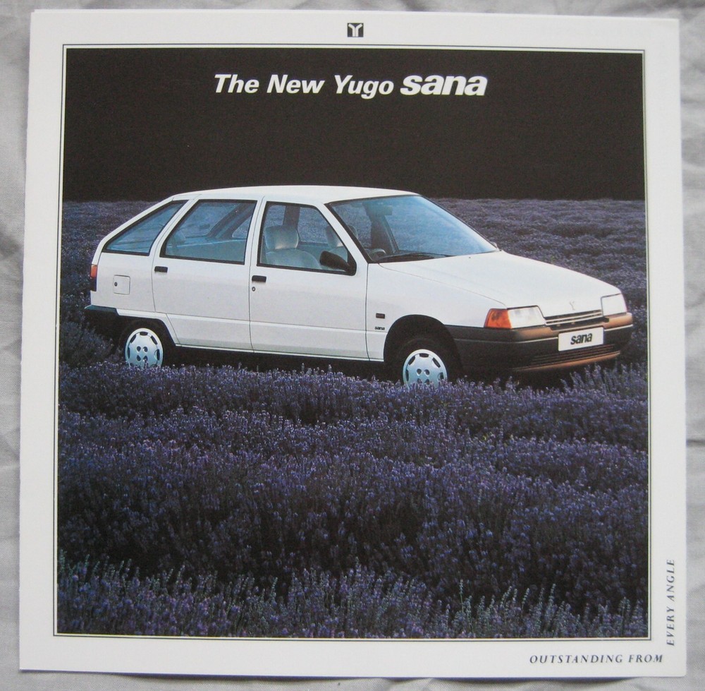 1990 Yugo Sana Fold Out Brochure