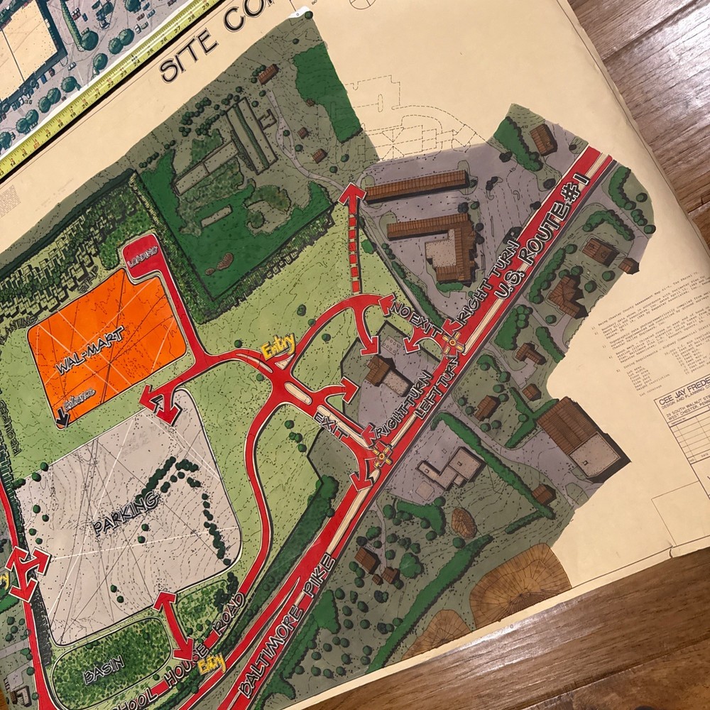 Wal-Mart Site Concept Plan Architectural Rendering Chester County PA Vintage