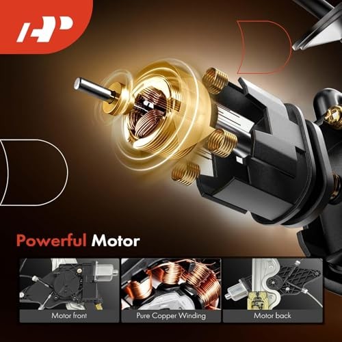 Power Window Regulator with Motor Front Driver Side Compatible with Cadillac