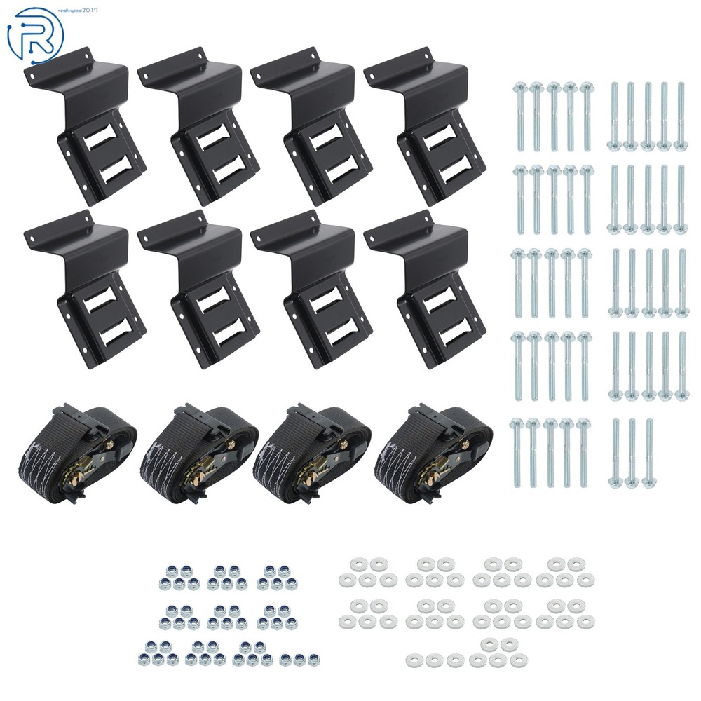 2 Pack E Track System Secure Cargo Durable For Trucks Vans 9' Ratchet Strap