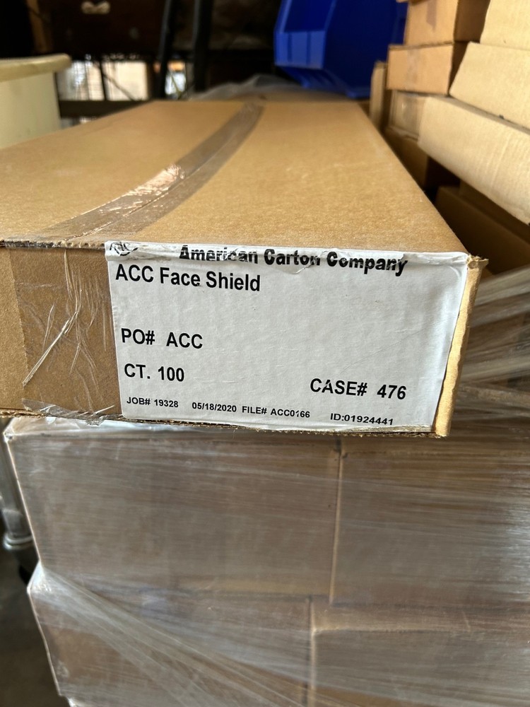Face Shields Guards Covers Plastic & cardboard adjustable 100 per cs white skin