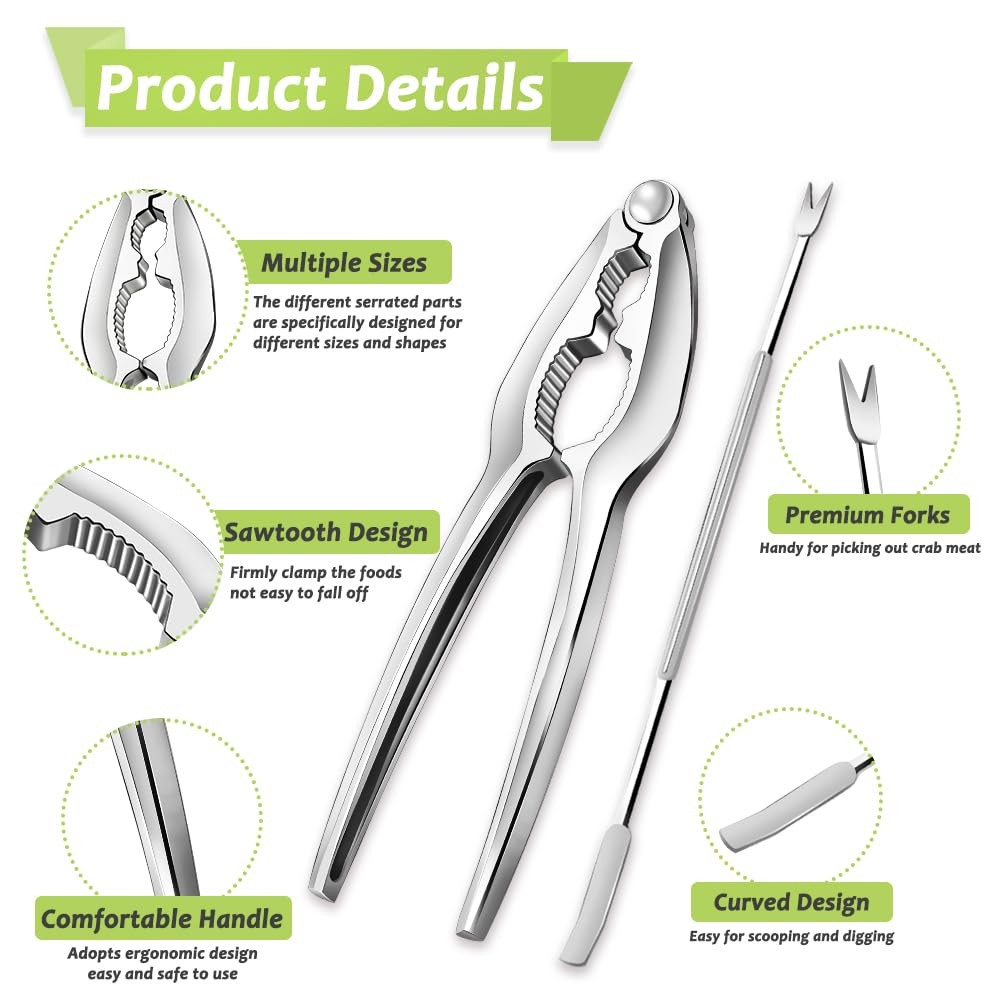 Stainless Steel Lobster Cracker and Pick Tools Set