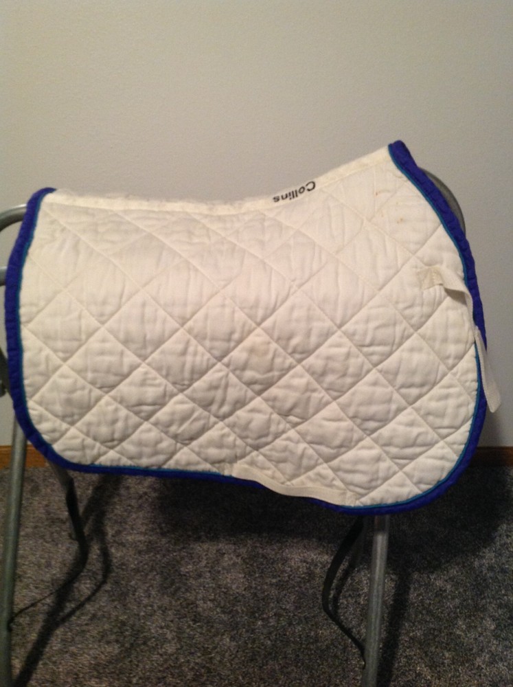 English AP Saddle Pad - White - Schooling - Jumping - Training - Eventing