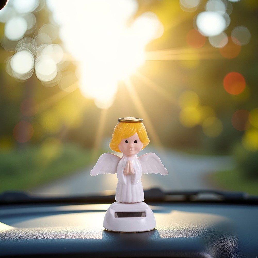 White Solar Powered Dancing,Angel Solar Dancing Figures,Solar Powered Shaking...