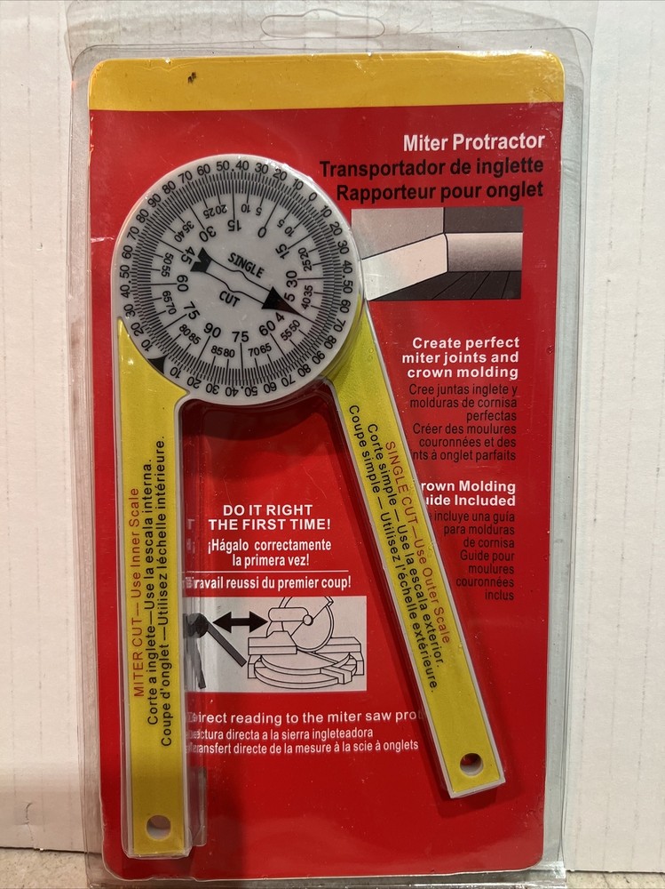 360° Miter Saw Protractor Angle Finder Scale Ruler Mathematics Measuring Tool