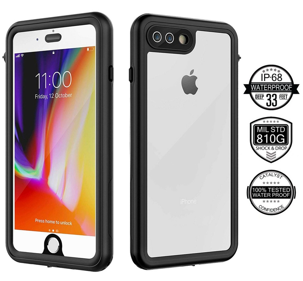 For iPhone 7 8 Plus Waterproof Dirtproof Shockproof Case Cover Screen Protector