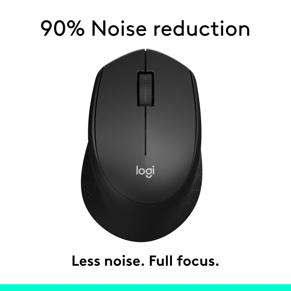 Logitech - M330 SILENT Wireless Optical Mouse with Quiet Clicks - Black