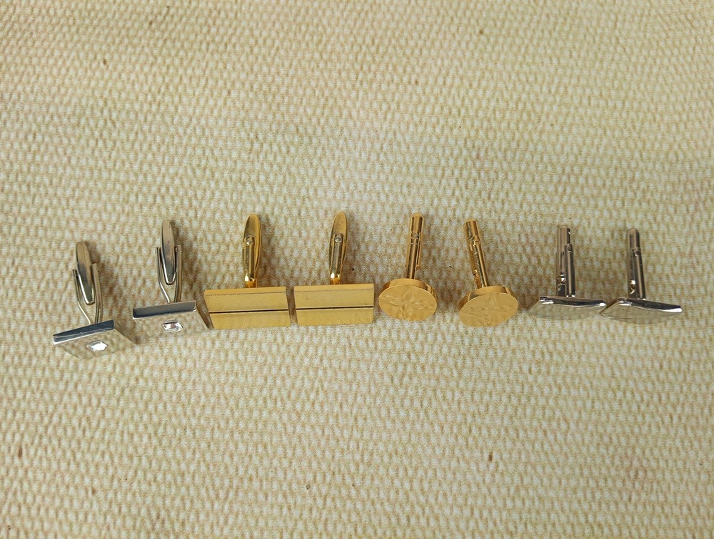 ⭐ Vintage Cufflinks x4 Pairs
