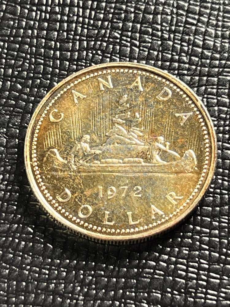 1972 Canada Silver Dollar - Nice Toning 50% Silver - #0534