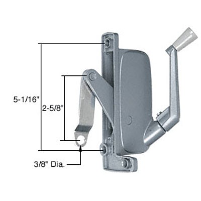 Andersen Awning Window Operator Right Hand Aluminum 5-1/16" Hole Centers