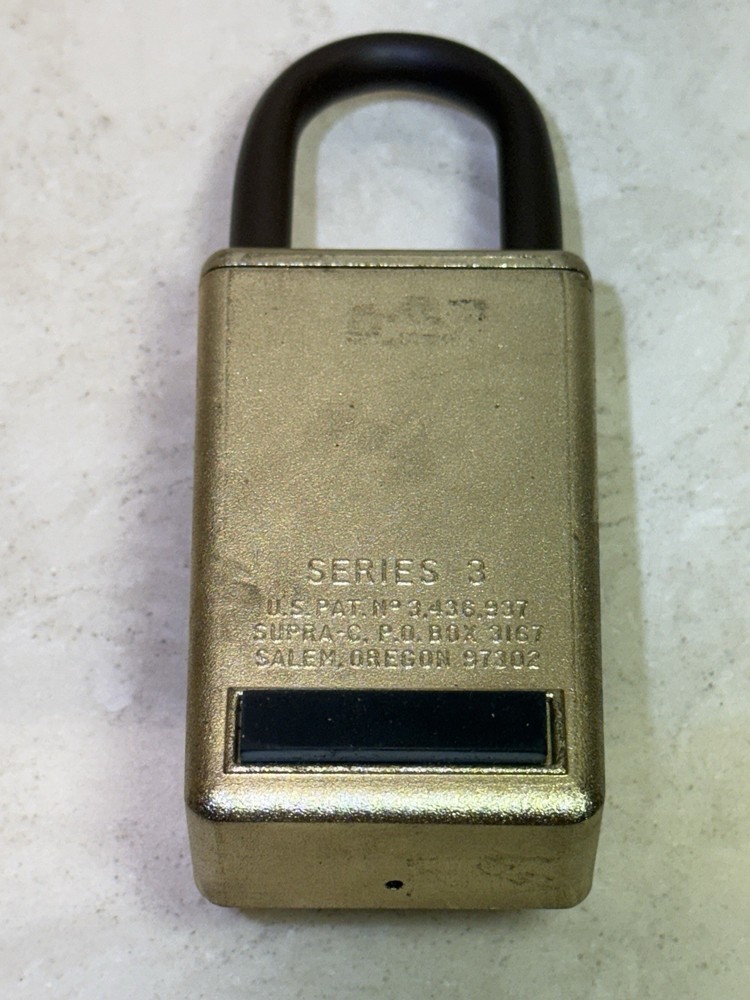 Supra C Heavy-Duty Vintage Key Storage Combination Lock Box - LOCKED - NO CODE