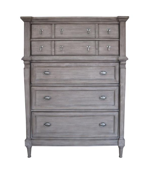 Queen Bedroom Set French Grey 5 PC Set