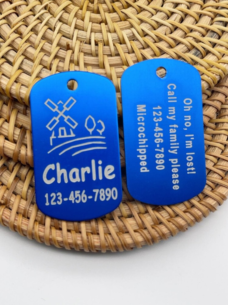 Pawtographize Dog Cat ID Tags Personalized Pet Name Tags Engraved Customized
