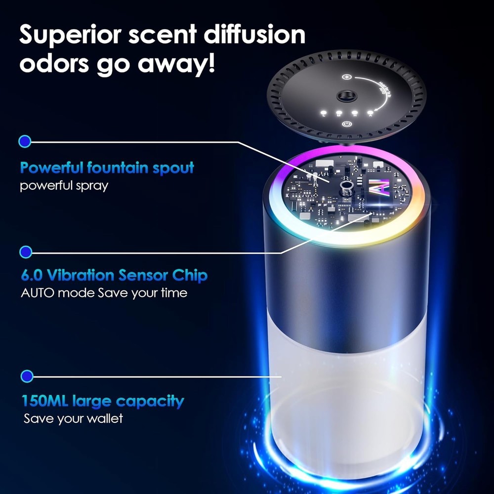 USB-C Car Air Freshener - Motion Sensor Technology
