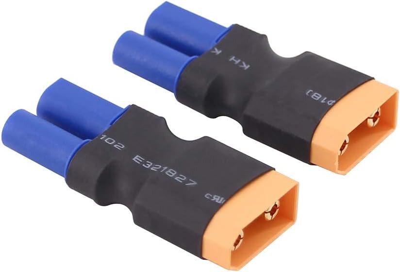 2-Pack XT90 to EC5 Female Connector Adapter - XT90/EC5 Compatibility