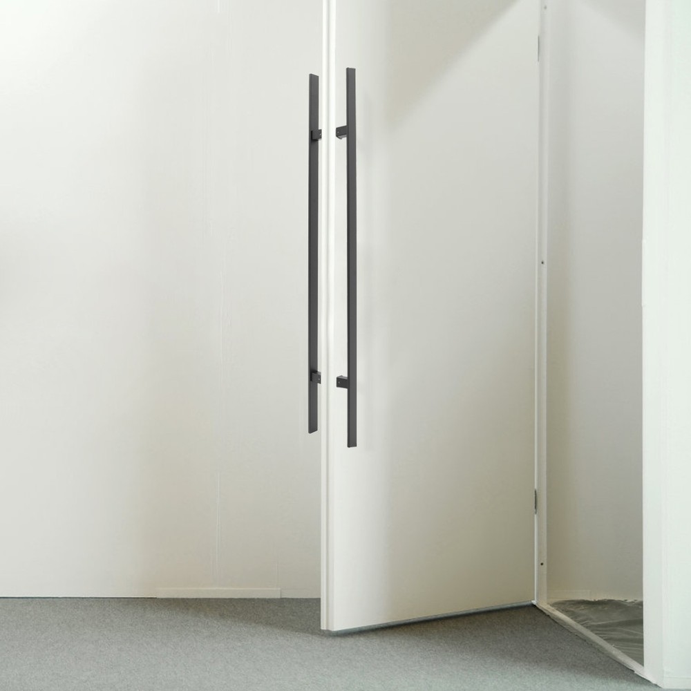 Stainless Steel Double Sided Push Pull Door Handle, H-shaped Door Pull Handle