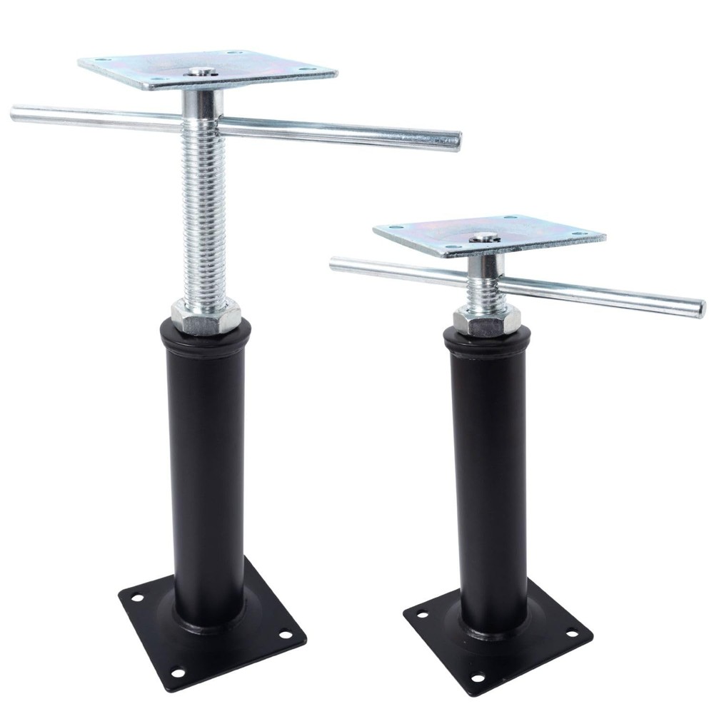 2 Pack Adjustable Jack Post Set, Metal Floor Support, 11-14.5 Inch Height Ran...
