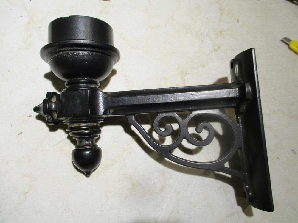 VINTAGE-Aluminum BLACK- Wall Sconce- WITH WALL BRACKET