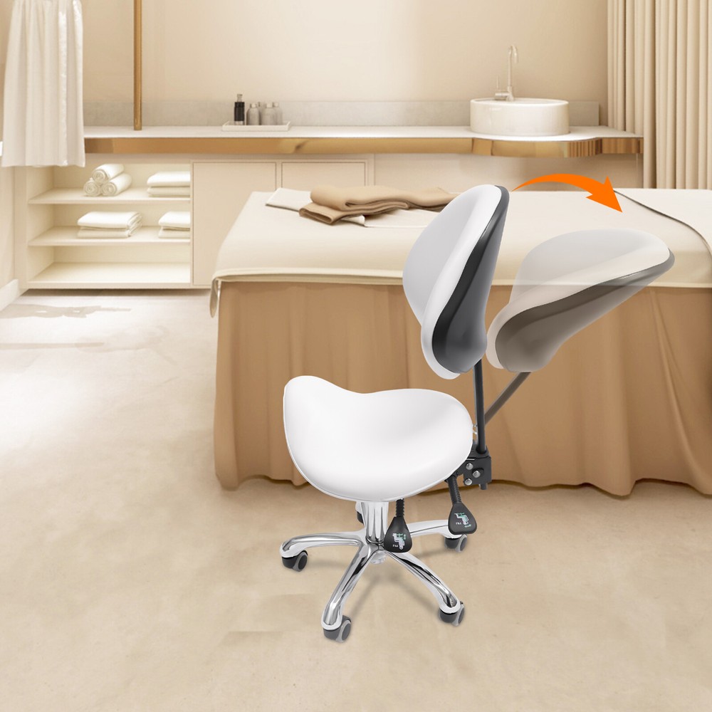 Ergolution Ergonomic Saddle Stool W/ Backrest -Work Stool,Office Stool-Seat