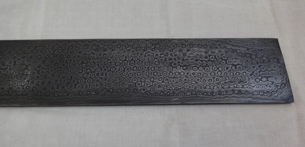 Custom Damascus steel Ring pattern Billet for knife making supply 40.5cm