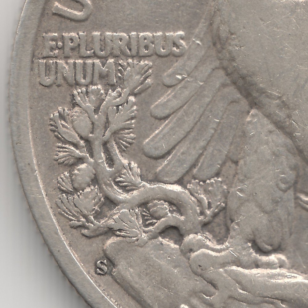 1928 S Walking Liberty Half Dollar, VF+-XF