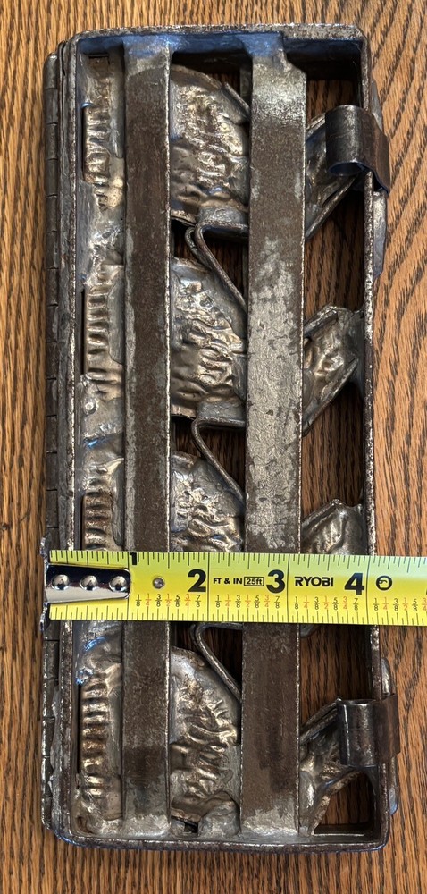 4 Easter Bunny Rabbit Hinged Chocolate Mold Antique
