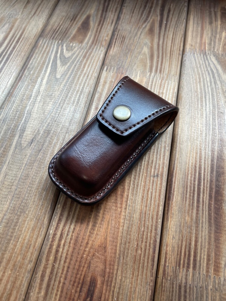 Brown Leather Sheath , horizontal holster for Leatherman Wave
