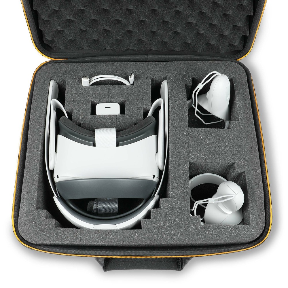 USA GEAR Case for VR Headset - Customizable Case Compatible with Oculus Quest