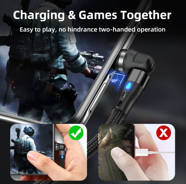 3 Pack Magnetic Micro USB Fast Charging Cable For Android Samsung Charger Cord