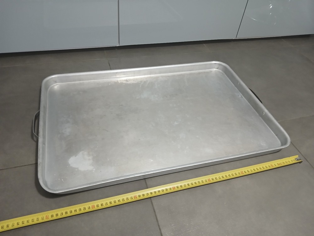 Silver Aluminum Folding Handles Baking Pan 70 x 45