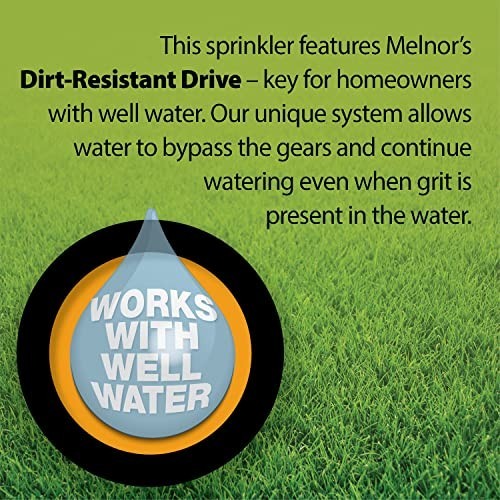 Turbo Oscillating Sprinkler with Timer, 4,000 sq ft Coverage, Quick Connect, Adj