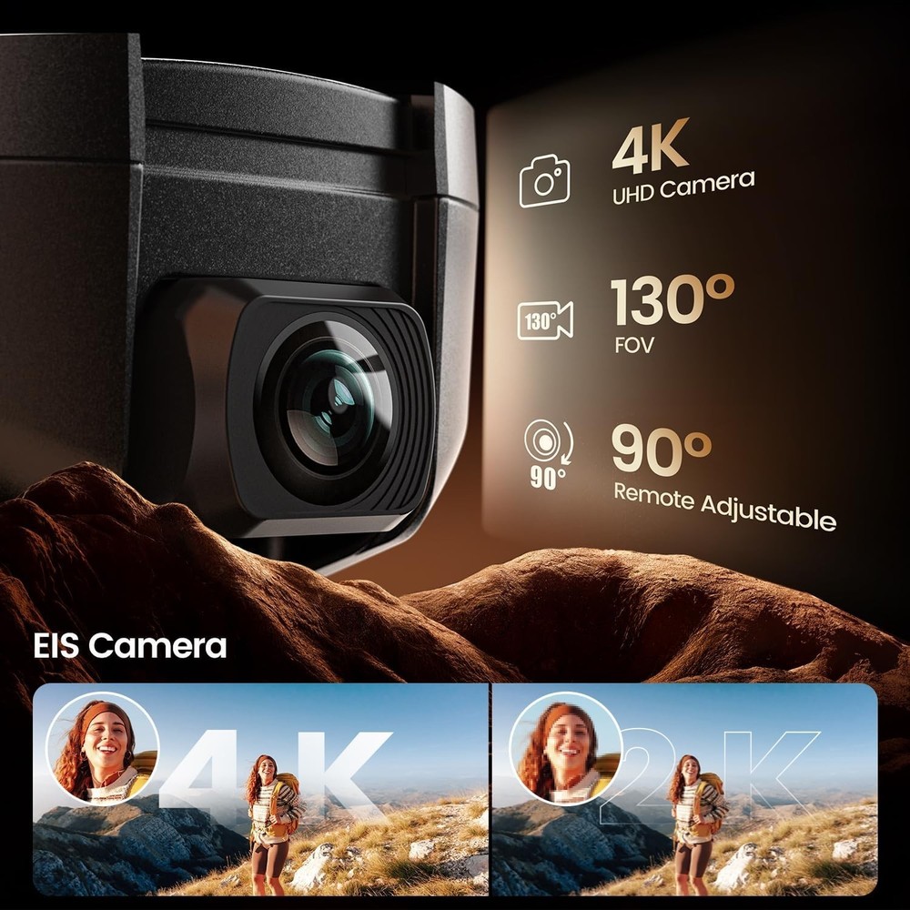 HS720E Drones with Camera for Adults 4K,Integrated Remote ID, 2 Batteries 46 ...