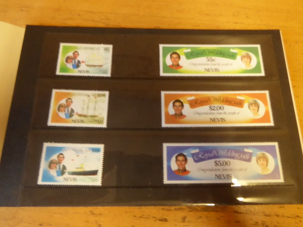 COMMONWEALTH STAMPS 1981 PRESENTATION PACK ROYAL WEDDING NEVIS #764