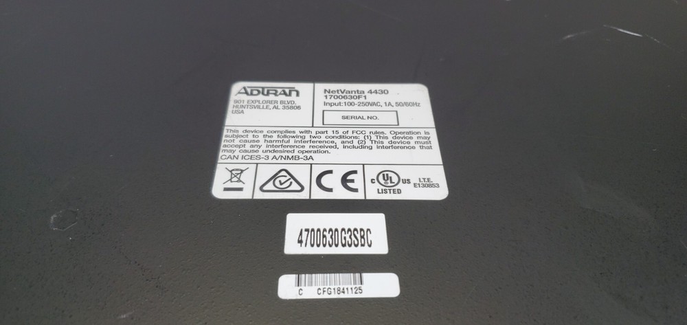 ADTRAN NetVanta 4430 1700630F1 Modular Access Router