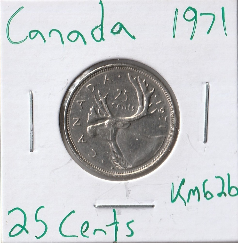 Coin Canada 25 Cents 1971 KM62b