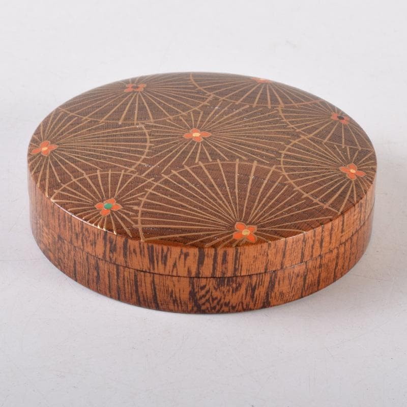 Lacquerware Maki-e Incense Container Japan 1.7cm x 7.2cm