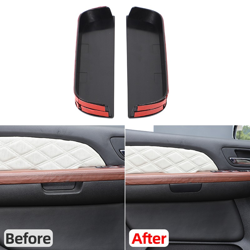 ABS Black Inner Door Panel Handle Pull Cover For Cadillac Escalade 2007-2014